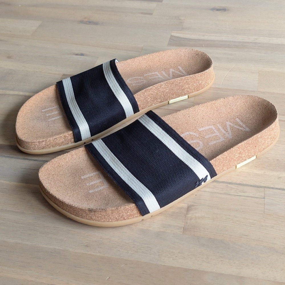MESSAGE Mullen Slide Sandal -Black/Cream Size EU 39 (US 8.5/9) - Picture 3 of 10